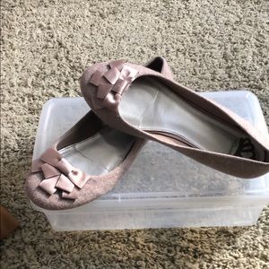 Oatmeal colored ballet flats